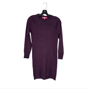 Krimson Klover Purple Wool Blend Sweater Dress Women's XS